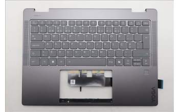 Lenovo 5CB1R61232 C-Cover with keyboard, Portuguese, Luna Grey, FingerPrint, Puresight Logo, UK