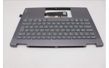 Lenovo 5CB1R61240 C-Cover with keyboard, UK English, Luna Grey, FingerPrint, Puresight Logo