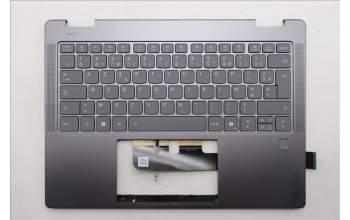 Lenovo 5CB1R61248 C-Cover with keyboard, French, Luna Grey, FingerPrint, Puresight Logo, US