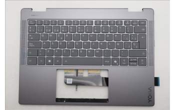 Lenovo 5CB1R61265 C-Cover with keyboard, Spanish, Luna Grey, Non_FingerPrint, Puresight Logo
