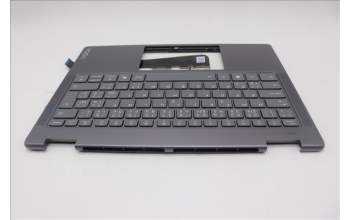 Lenovo 5CB1R61273 C-Cover with keyboard, Czech Slovakian, Luna Grey, Non-FingerPrint, Puresight Logo, UK