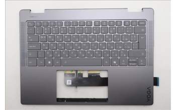 Lenovo 5CB1R61274 C-Cover with keyboard, Bulgarian, Luna Grey, Non-FingerPrint, Puresight Logo, UK