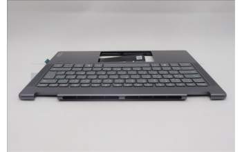 Lenovo 5CB1R61524 C-Cover with keyboard, German, Luna Grey, FingerPrint, Non_Puresight Logo