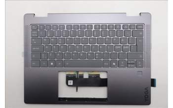 Lenovo 5CB1R61526 C-Cover with keyboard, Norwegian, Luna Grey, FingerPrint, Non-Puresight Logo, UK