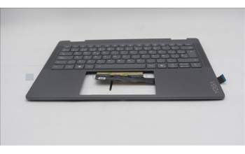 Lenovo 5CB1R61530 C-Cover with keyboard, Spanish, Luna Grey, FingerPrint, Non-Puresight Logo, UK