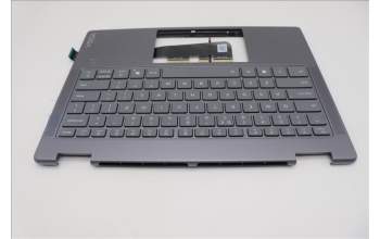 Lenovo 5CB1R61536 C-Cover with keyboard, US English Euro, Luna Grey, FingerPrint, Non-Puresight Logo, US