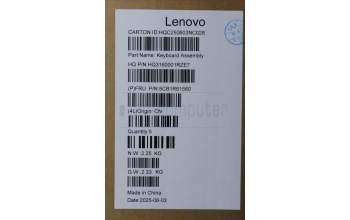 Lenovo 5CB1R61560 C-Cover with keyboard, Spanish, Luna Grey, Non-FingerPrint, Non-Puresight Logo, UK