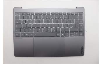 Lenovo 5CB1R61679 C-Cover with keyboard, German, Luna Grey, Non-Puresight Logo, Screw, UK