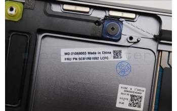 Lenovo 5CB1R61692 C-Cover with keyboard, Spanish, Luna Grey, Non-Puresight Logo, Screw, UK