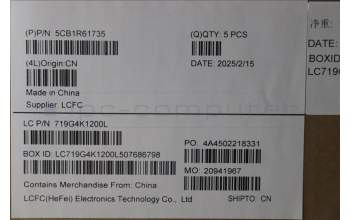 Lenovo 5CB1R61735 C-Cover with keyboard, US English Euro, Cosmic Blue, Non-Puresight Logo, Screw, US