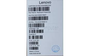 Lenovo 5CB1R68013 C-Cover with keyboard, Spanish, Luna Grey, Puresight Logo, FingerPrint, UK