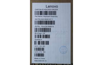 Lenovo 5CB1R68015 C-Cover with keyboard, Switzerland, Luna Grey, Puresight Logo, FingerPrint, UK