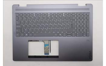 Lenovo 5CB1R68035 C-Cover with keyboard, Belgian, Luna Grey, Puresight Logo, FingerPrint, UK