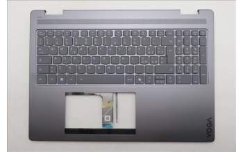 Lenovo 5CB1R68051 C-Cover with keyboard, Italian, Luna Grey, Puresight Logo, Non-FingerPrint, UK