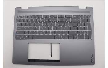 Lenovo 5CB1R68057 C-Cover with keyboard, Hebrew, Luna Grey, Puresight Logo, Non-FingerPrint, US