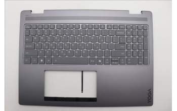 Lenovo 5CB1R68059 C-Cover with keyboard, Greek, Luna Grey, Puresight Logo, Non-FingerPrint, US