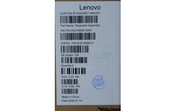 Lenovo 5CB1R68074 C-Cover with keyboard, Spanish, Luna Grey, Non-Puresight Logo, Non-FingerPrint, UK