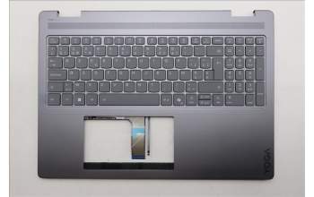 Lenovo 5CB1R68285 C-Cover with keyboard, Belgian, Luna Grey, Puresight Logo, Non-FingerPrint, UK