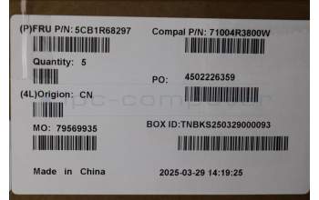 Lenovo 5CB1R68297 C-Cover with keyboard, Greek, Luna Grey, Puresight Logo, US