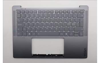 Lenovo 5CB1R68312 C-Cover with keyboard, Nordic, Luna Grey, Puresight Logo, UK