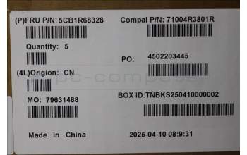 Lenovo 5CB1R68328 C-Cover with keyboard, US English Euro, Luna Grey, Non-Puresight Logo, US