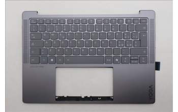 Lenovo 5CB1R68336 C-Cover with keyboard, Italian, Luna Grey, Non-Puresight Logo, UK