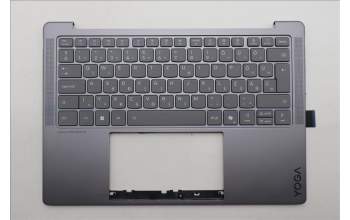 Lenovo 5CB1R68346 C-Cover with keyboard, Hungarian, Luna Grey, Non-Puresight Logo, UK
