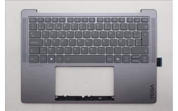 Lenovo 5CB1R68347 C-Cover with keyboard, Belgian, Luna Grey, Non-Puresight Logo, UK