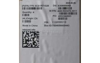 Lenovo 5CB1R71028 C-Cover with keyboard, Greek, Luna Grey, Backlight, US