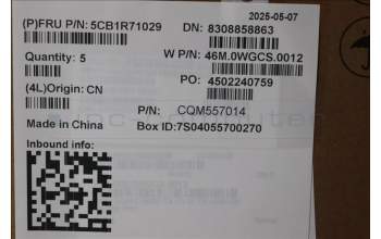 Lenovo 5CB1R71029 C-Cover with keyboard, Italian, Luna Grey, Backlight, UK