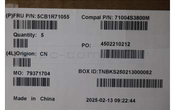 Lenovo 5CB1R71055 C-Cover with keyboard, English, Luna Grey, US