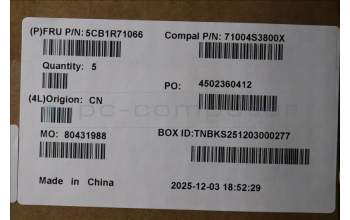 Lenovo 5CB1R71066 C-Cover with keyboard, Spanish, Luna Grey, UK