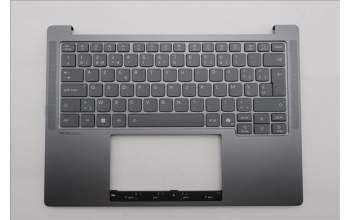 Lenovo 5CB1R71076 C-Cover with keyboard, Belgian, Luna Grey, UK