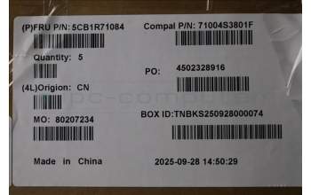 Lenovo 5CB1R71084 C-Cover with keyboard, Ukraine, Luna Grey