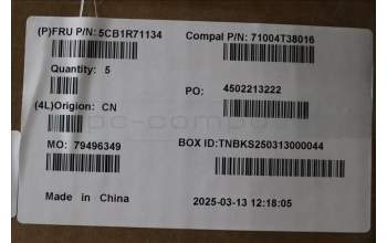 Lenovo 5CB1R71134 C-Cover with keyboard, German, Luna Grey, UK