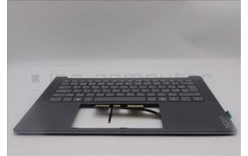 Lenovo 5CB1R71142 C-Cover with keyboard, Czech Slovakian, Luna Grey, UK