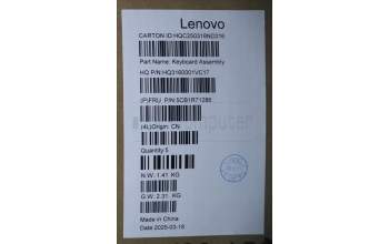 Lenovo 5CB1R71286 C-Cover with keyboard, Czech Slovakian, Tidal Teal, Non-FingerPrint, Puresight Logo, UK