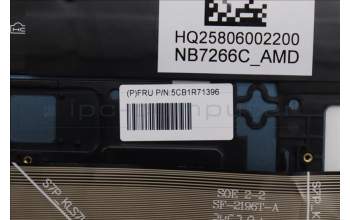 Lenovo 5CB1R71396 C-Cover with keyboard, English, Tidal Teal, Non-FingerPrint, Non-Puresight Logo, US