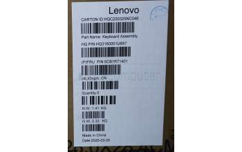 Lenovo 5CB1R71401 C-Cover with keyboard, Arabic, Tidal Teal, Non-FingerPrint, Non-Puresight Logo, US