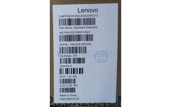 Lenovo 5CB1R83555 C-Cover with keyboard, Switzerland, Seashell, Non-FingerPrint, Non-Puresight Logo, UK