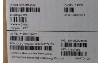 Lenovo 5CB1R91584 C-Cover with keyboard, English, Luna Grey, DIS, US