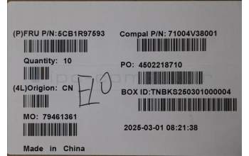 Lenovo 5CB1R97593 Lower Case, 83KG, Tidal Teal