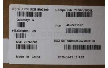 Lenovo 5CB1R97599 C-Cover with keyboard, Russian, Tidal Teal, US