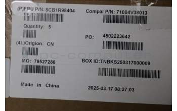 Lenovo 5CB1R98404 C-Cover with keyboard, Slovenian, Tidal Teal, UK