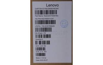 Lenovo 5CB1R98429 C-Cover with keyboard, German, Seashell, FingerPrint, Puresight Logo, UK