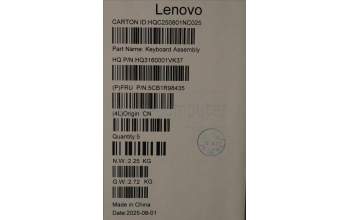 Lenovo 5CB1R98435 C-Cover with keyboard, Portuguese, Seashell, FingerPrint, Puresight Logo, UK