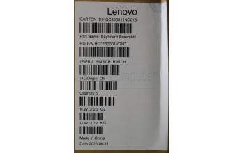Lenovo 5CB1R99735 C-Cover with keyboard, French, Seashell, FingerPrint, Puresight Logo, US