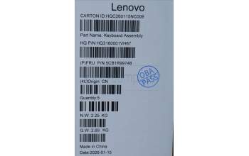Lenovo 5CB1R99748 C-Cover with keyboard, Italian, Seashell, Non-FingerPrint, Non-Puresight Logo, UK