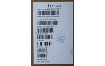 Lenovo 5CB1R99772 C-Cover with keyboard, Switzerland, Seashell, Non-FingerPrint, Non-Puresight Logo, UK