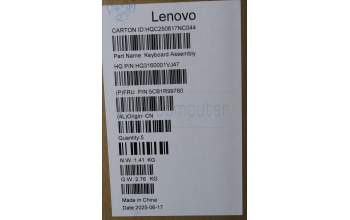 Lenovo 5CB1R99780 C-Cover with keyboard, UK English, Seashell, Non-FingerPrint, Non-Puresight Logo, UK